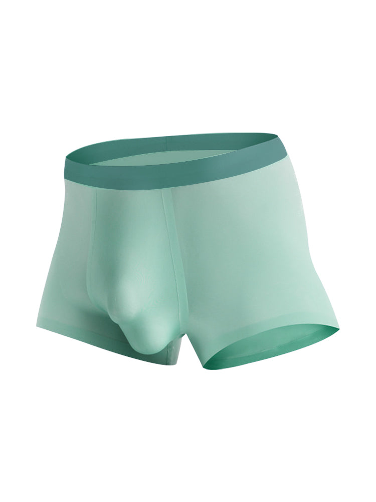 Men's Dual-Convex Gusset Comfy Waistband Ice Silk Trunks | dmunderwear detail image 9