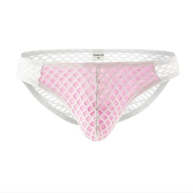 Mens Fishnet Underwear Briefs | dmunderwear detail image 7