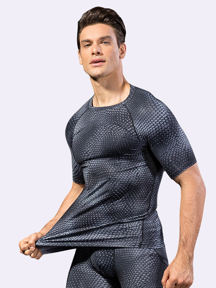 Men's Fitness Running Moisture-Wicking & Quick-Dry Fabric Activewear Tops & Tights | dmunderwear