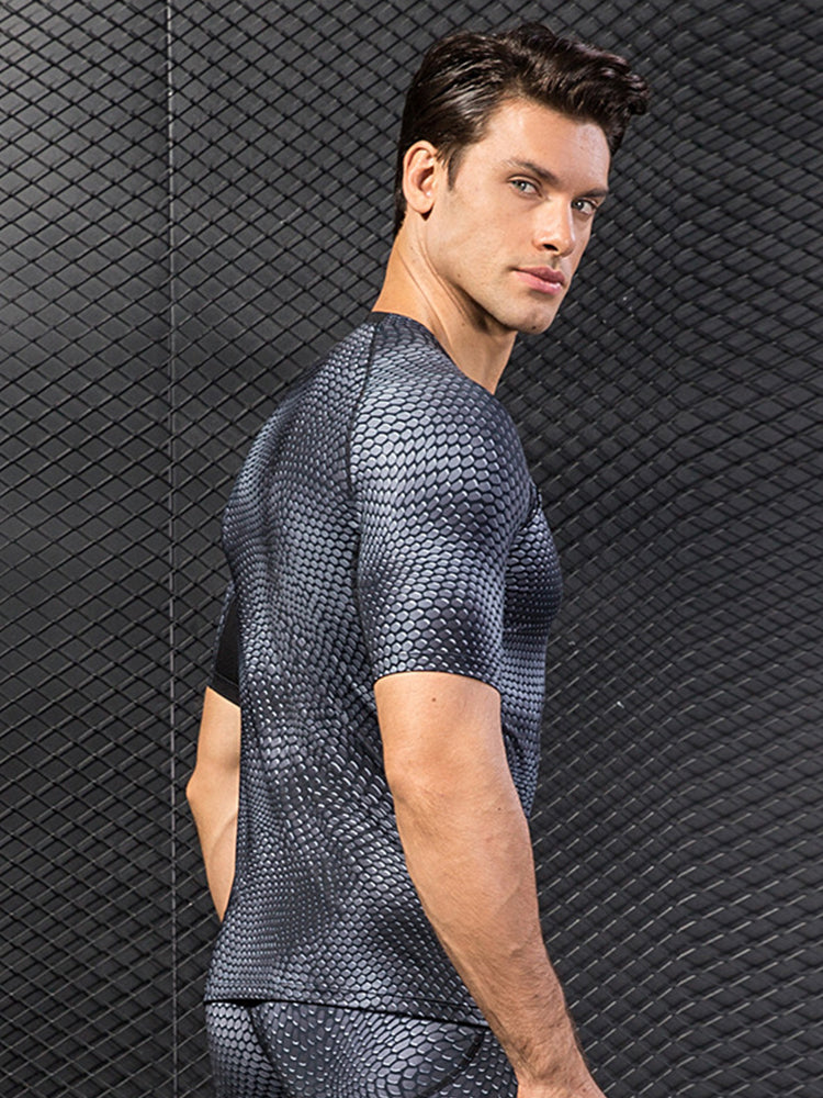 Men's Fitness Running Moisture-Wicking & Quick-Dry Fabric Activewear Tops & Tights | dmunderwear detail image 10