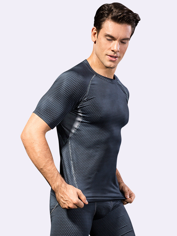 Men's Fitness Running Moisture-Wicking & Quick-Dry Fabric Activewear Tops & Tights | dmunderwear detail image 16
