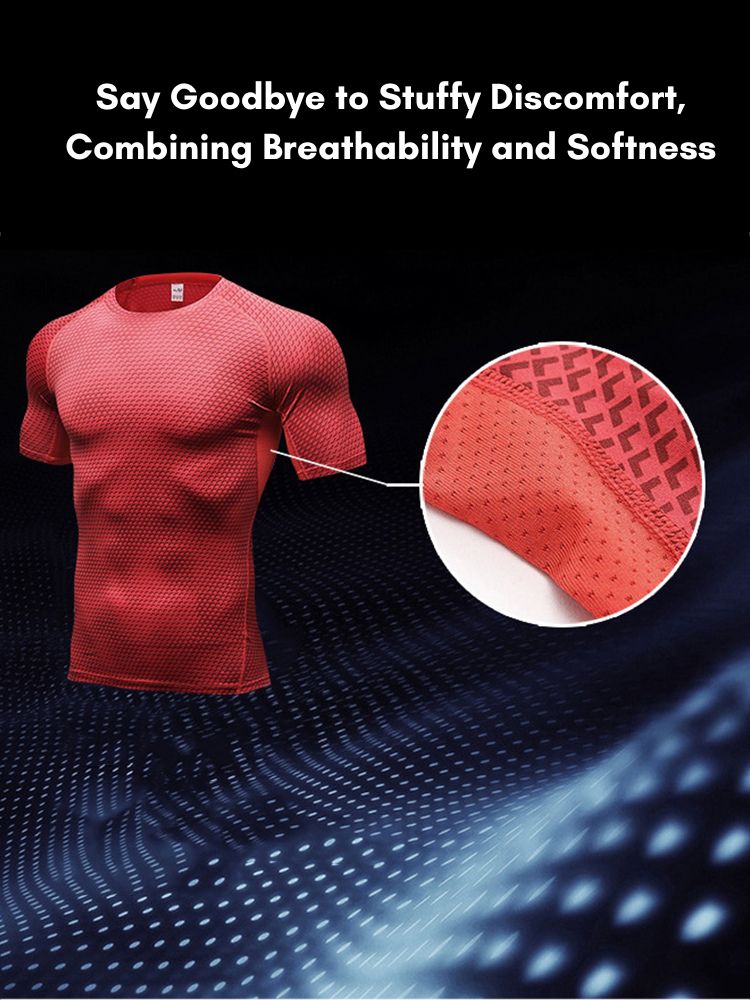 Men's Fitness Running Moisture-Wicking & Quick-Dry Fabric Activewear Tops & Tights | dmunderwear detail image 5