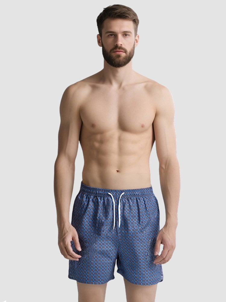 Men's Floral Print Quick-Dry Hybrid Chafe-Free Design Adaptive Stretch Board Shorts | dmunderwear