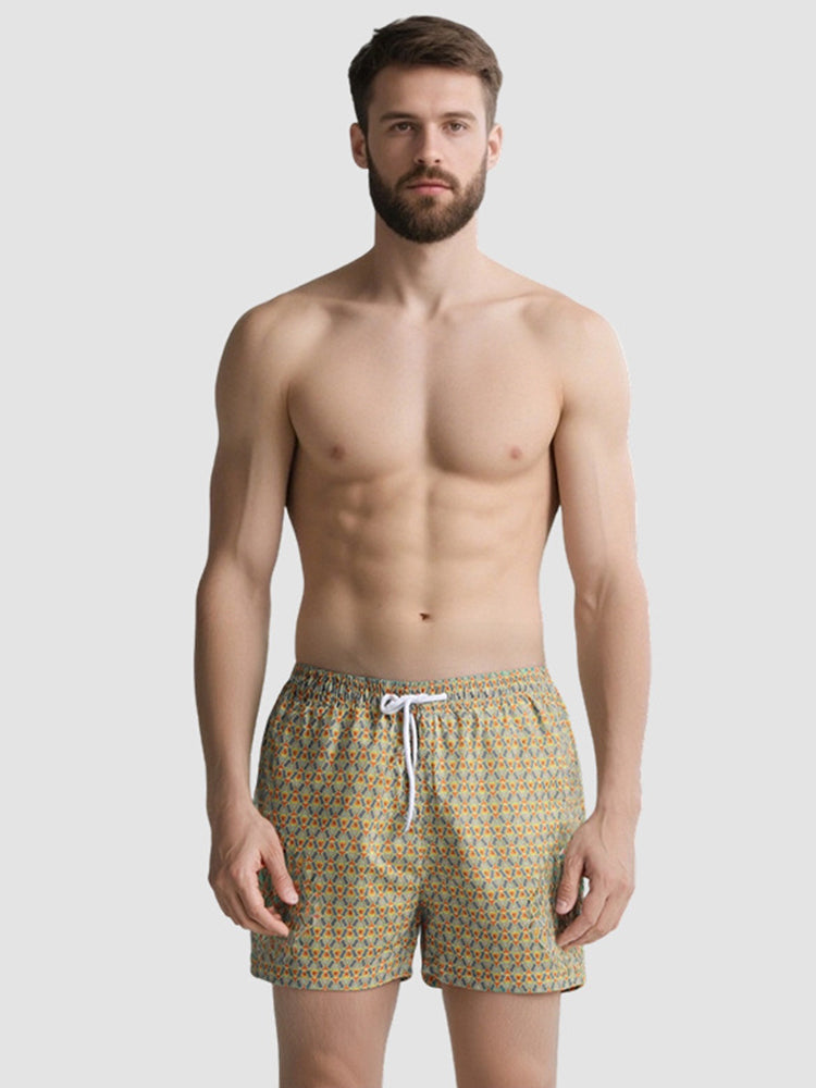 Men's Floral Print Quick-Dry Hybrid Chafe-Free Design Adaptive Stretch Board Shorts | dmunderwear detail image 14
