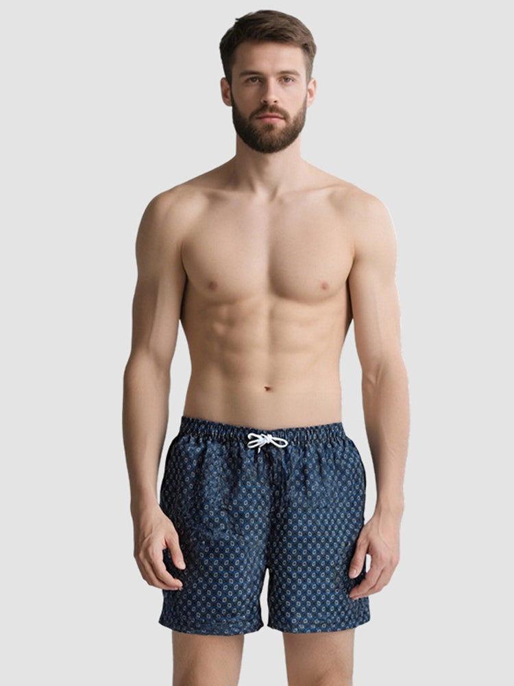 Men's Floral Print Quick-Dry Hybrid Chafe-Free Design Adaptive Stretch Board Shorts | dmunderwear detail image 19