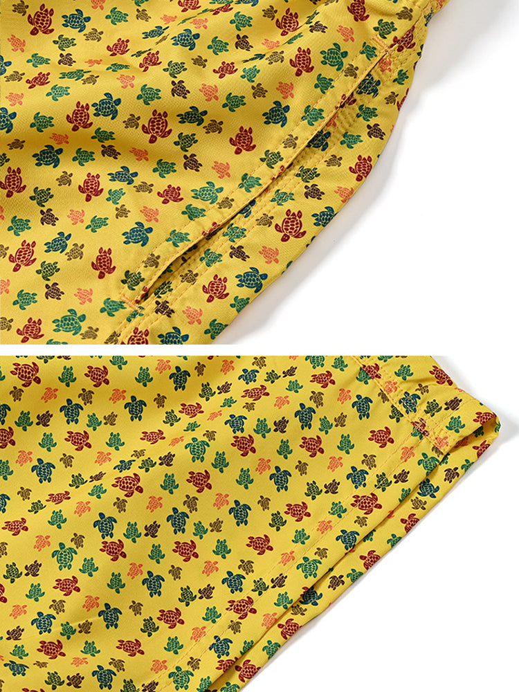 Men's Floral Print Quick-Dry Hybrid Chafe-Free Design Adaptive Stretch Board Shorts | dmunderwear detail image 5