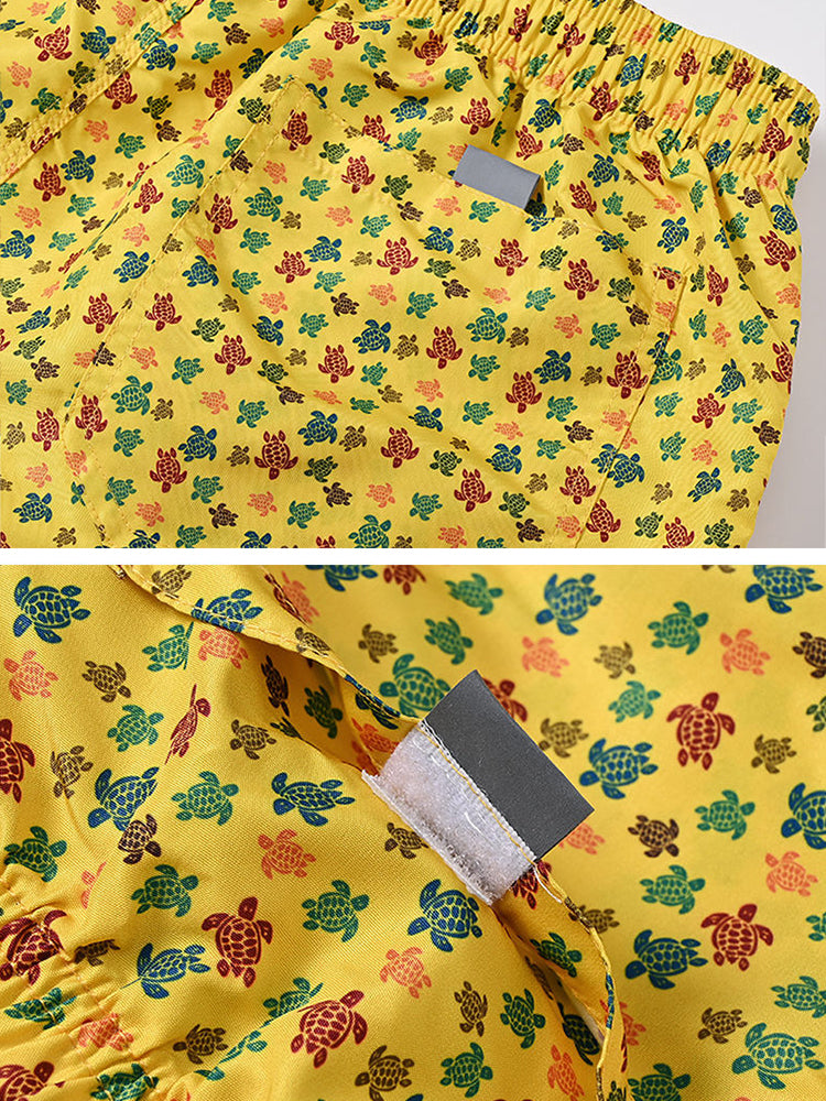 Men's Floral Print Quick-Dry Hybrid Chafe-Free Design Adaptive Stretch Board Shorts | dmunderwear detail image 6