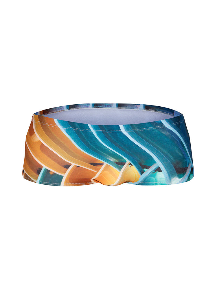 Men's Full-Coverage Second-Skin Feel Beach Vibes Swim Briefs | dmunderwear detail image 11