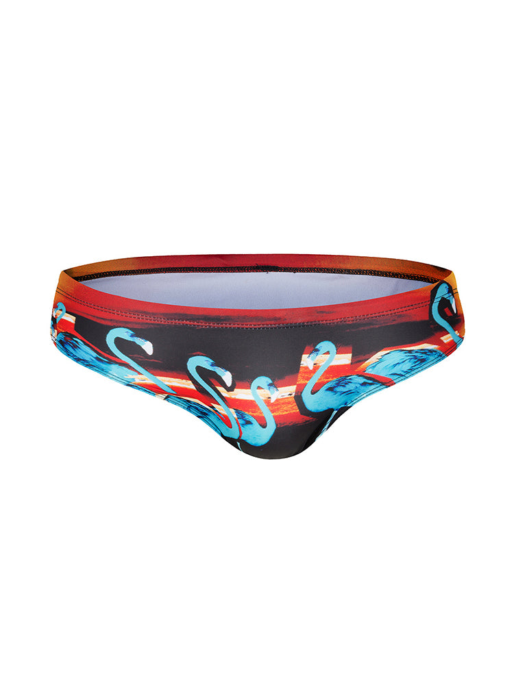 Men's Full-Coverage Second-Skin Feel Beach Vibes Swim Briefs | dmunderwear detail image 6