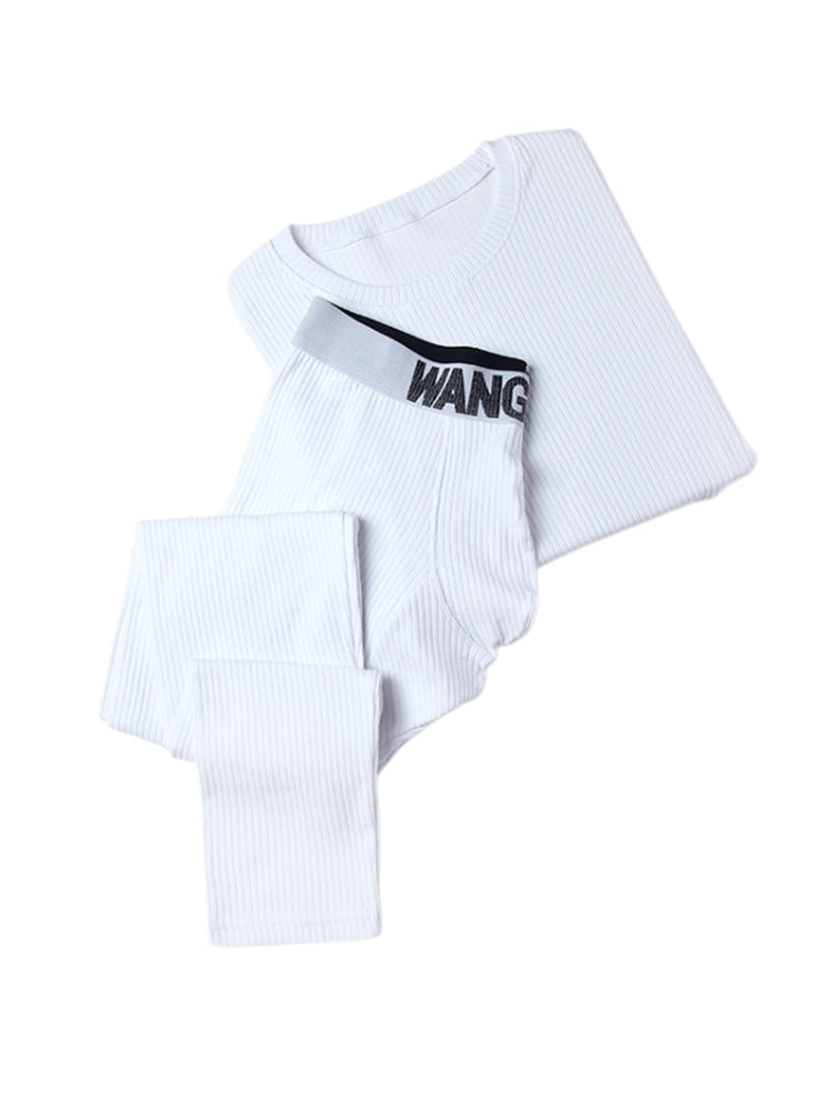 Men's Full Coverage Solid Color Ultra-Soft Cotton Comfortable Smooth Thermal Sets | dmunderwear detail image 2
