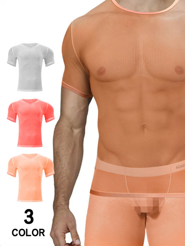 Men's High Elasticity Breathable & Close-Fitting Quick-Dry Activewear Tops | dmunderwear detail image 3