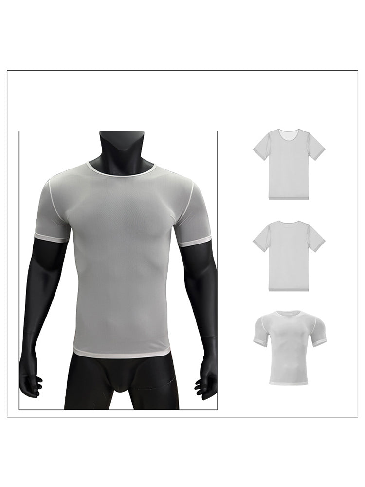 Men's High Elasticity Breathable & Close-Fitting Quick-Dry Activewear Tops | dmunderwear detail image 4