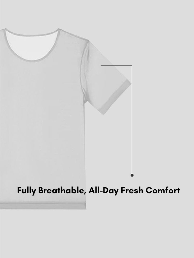 Men's High Elasticity Breathable & Close-Fitting Quick-Dry Activewear Tops | dmunderwear detail image 6