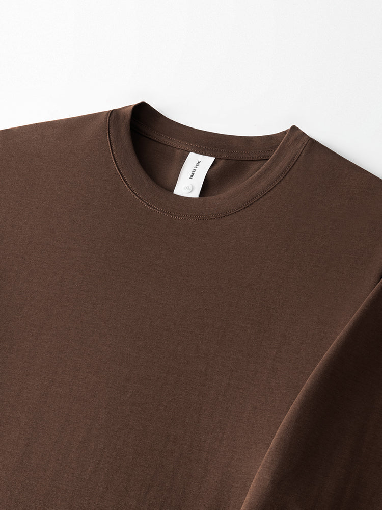 Men's High-Quality Long Sleeve Oversized & Skin-Friendly Solid Color Loungewear Tops | dmunderwear detail image 10