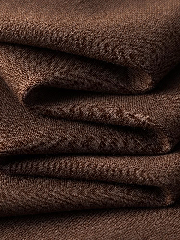 Men's High-Quality Long Sleeve Oversized & Skin-Friendly Solid Color Loungewear Tops | dmunderwear detail image 19