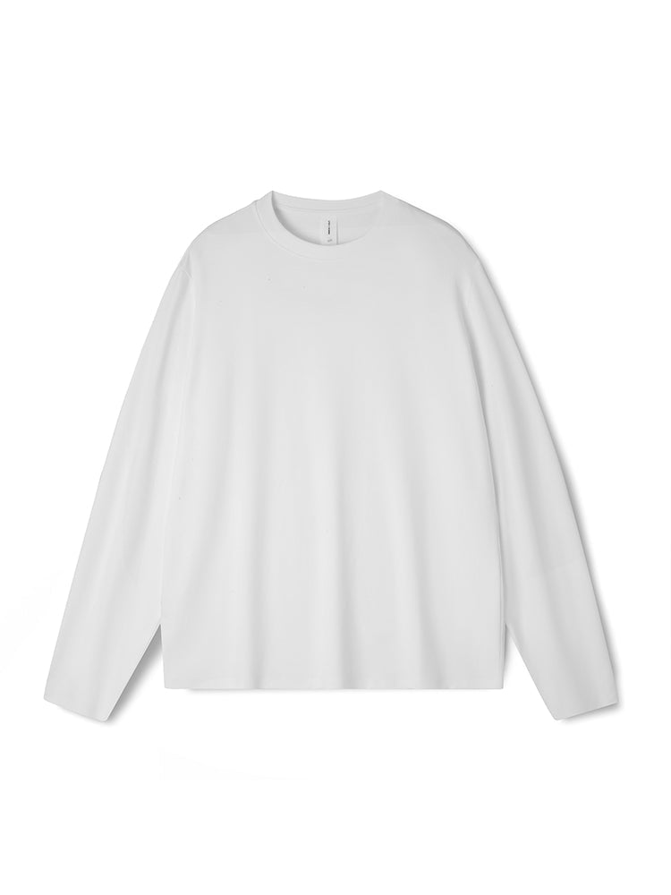 Men's High-Quality Long Sleeve Oversized & Skin-Friendly Solid Color Loungewear Tops | dmunderwear detail image 2