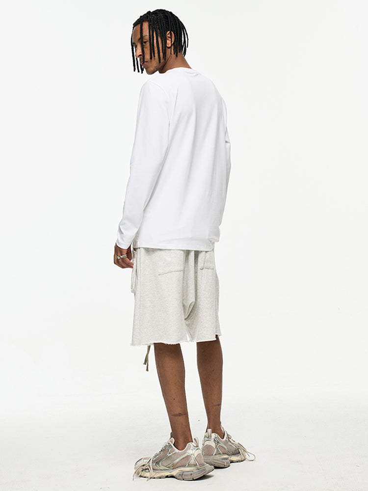 Men's High-Quality Long Sleeve Oversized & Skin-Friendly Solid Color Loungewear Tops | dmunderwear detail image 6