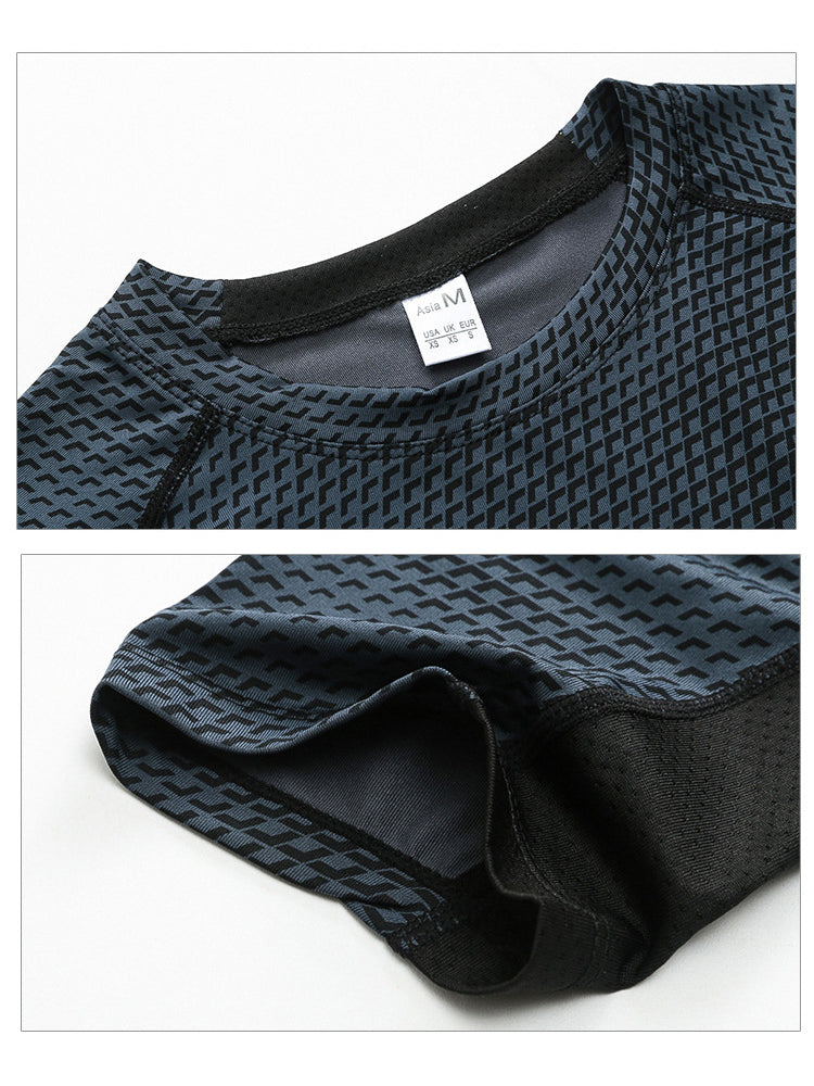 Men's High-Stretch Lightweight & Airy Odor-Control Quick-Dry Activewear Tops & Tights | dmunderwear detail image 12