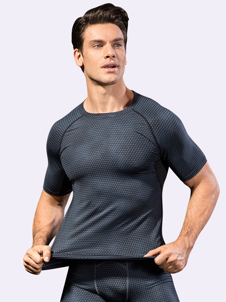 Men's High-Stretch Lightweight & Airy Odor-Control Quick-Dry Activewear Tops & Tights | dmunderwear detail image 19