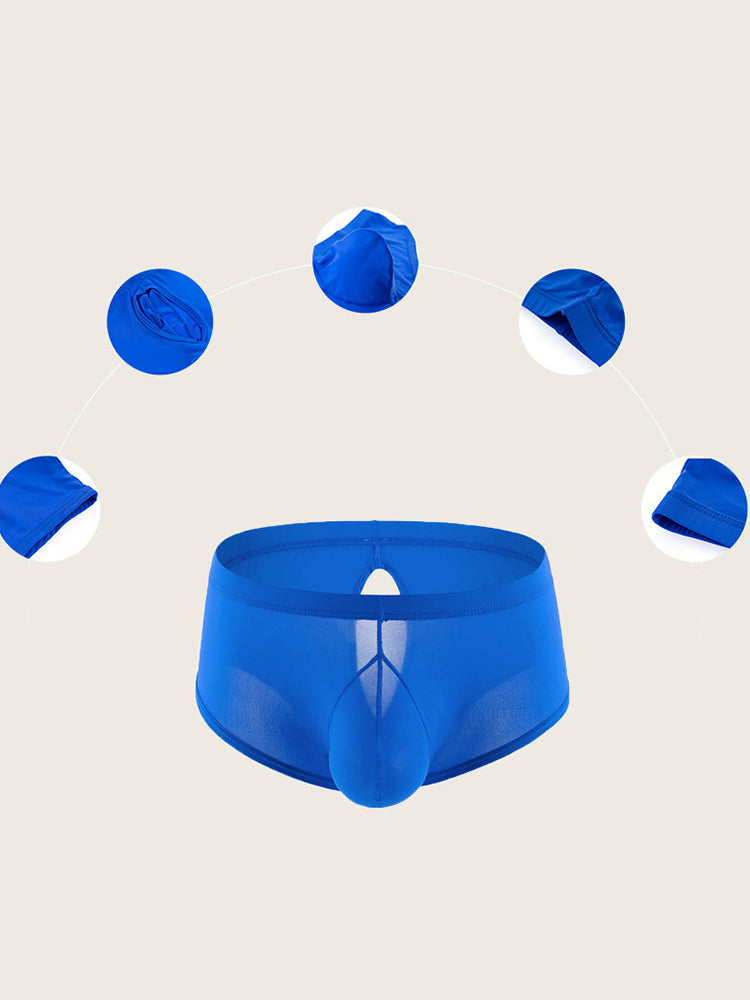 3 Pack Men's High Stretch Sexy Quick-Dry Stay-Put Fit Sporty Cut Solid Color Trunks | dmunderwear detail image 10
