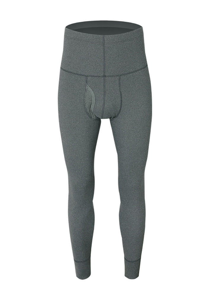 Men's High Waist Plus Fleece Cotton Warm Pants with with Fly | dmunderwear detail image 19