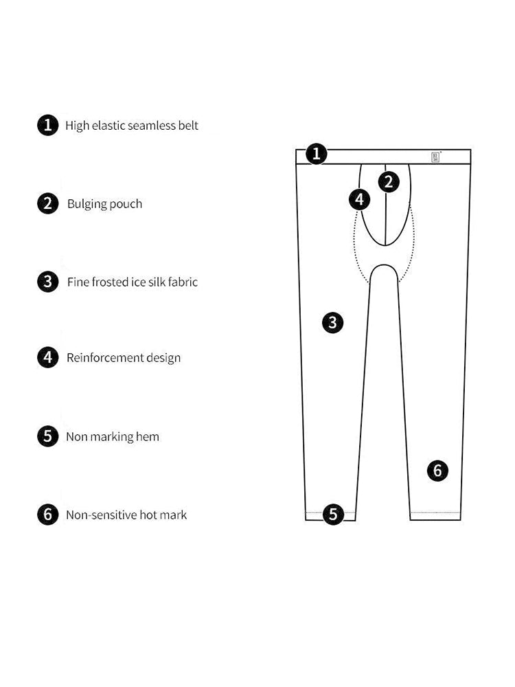 Men's Ice Silk Full Transparent Sexy Fitness Pants Sports Tights | dmunderwear detail image 10