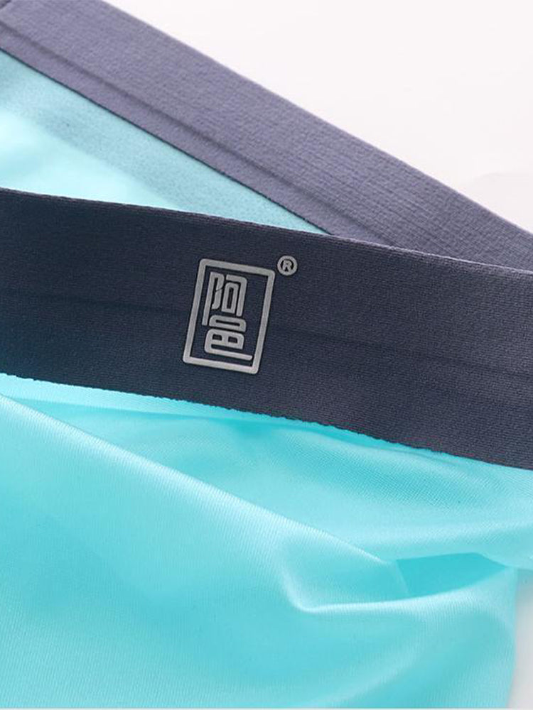 Men's Ice Silk Full Transparent Sexy Fitness Pants Sports Tights | dmunderwear detail image 12