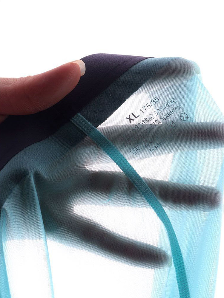 Men's Ice Silk Full Transparent Sexy Fitness Pants Sports Tights | dmunderwear detail image 7
