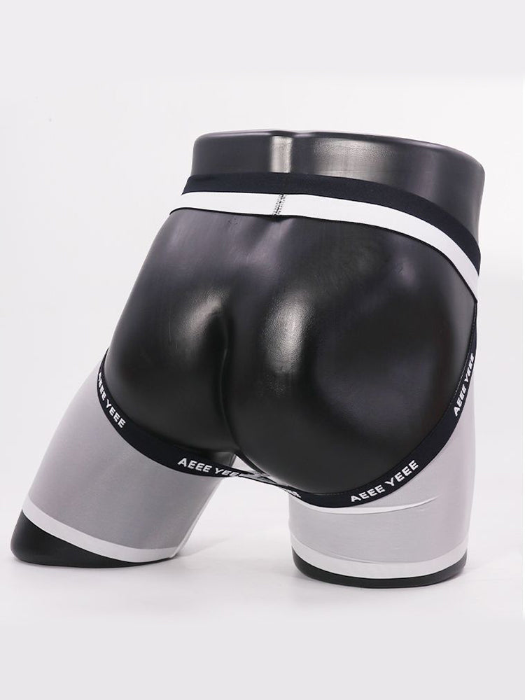 Men's Ice Silk Hip Hollow Mesh Boxer Briefs | dmunderwear detail image 3