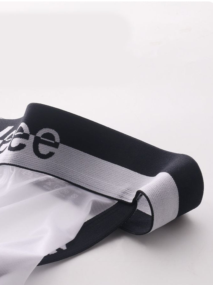 Men's Ice Silk Hip Hollow Mesh Boxer Briefs | dmunderwear detail image 6