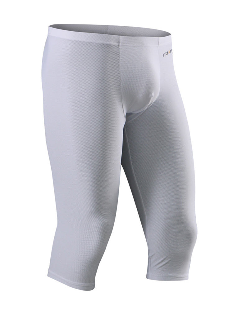 Men's Ice Silk Mesh Mid-Rise Quick-Dry for Sports & Casual Activewear Tights | dmunderwear detail image 12