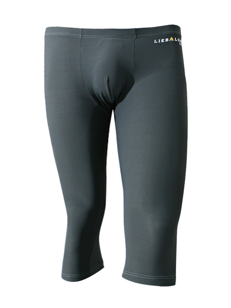 Men's Ice Silk Mesh Mid-Rise Quick-Dry for Sports & Casual Activewear Tights | dmunderwear detail image 3