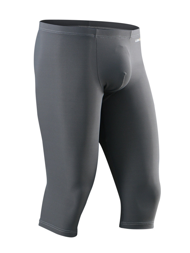 Men's Ice Silk Mesh Mid-Rise Quick-Dry for Sports & Casual Activewear Tights | dmunderwear detail image 4