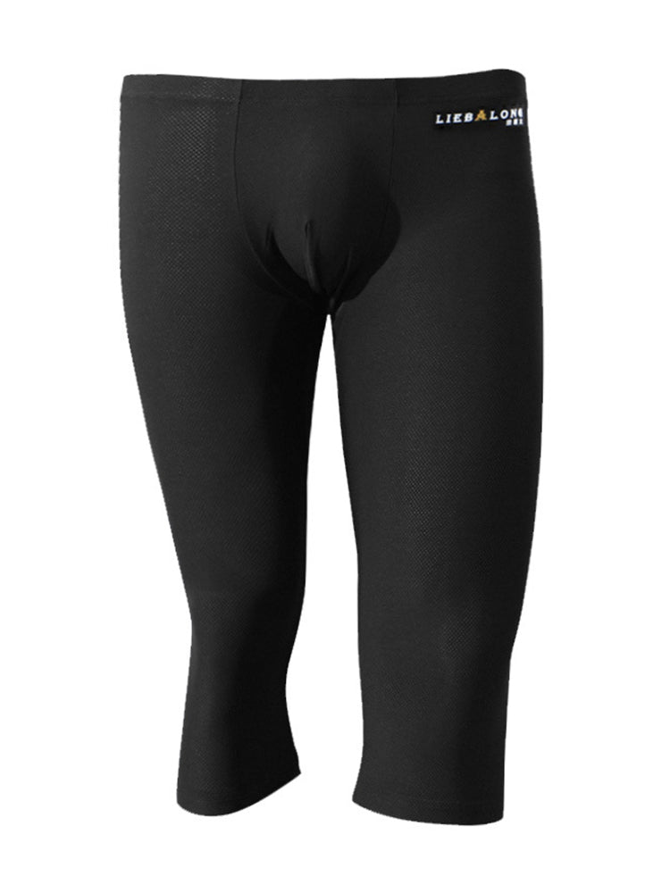 Men's Ice Silk Mesh Mid-Rise Quick-Dry for Sports & Casual Activewear Tights | dmunderwear detail image 6