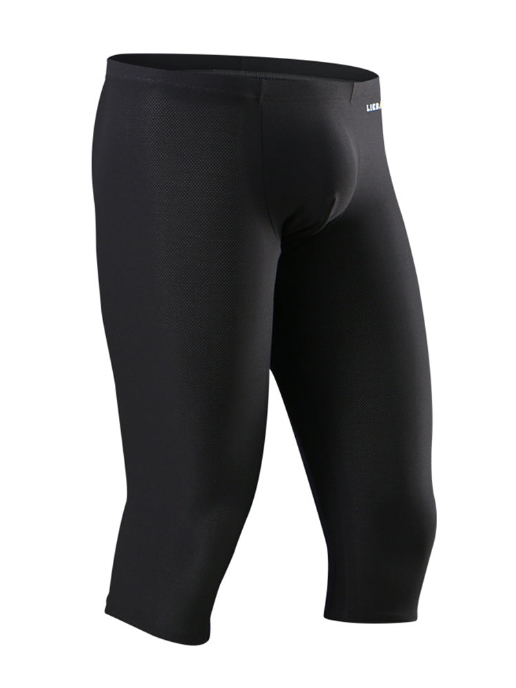 Men's Ice Silk Mesh Mid-Rise Quick-Dry for Sports & Casual Activewear Tights | dmunderwear detail image 9