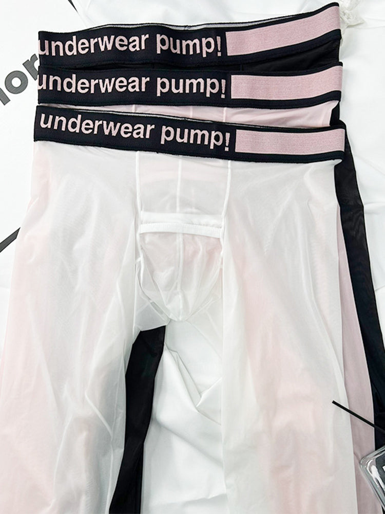 Men's Ice Silk Semi-Transparent Sexy Fitness Pants | dmunderwear detail image 10