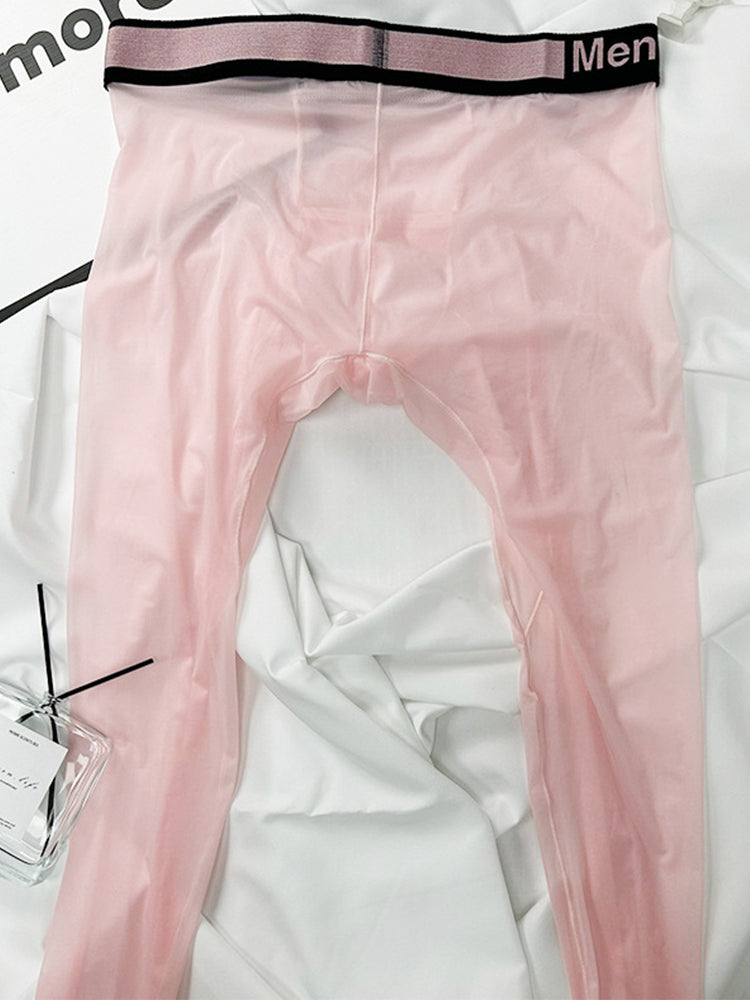 Men's Ice Silk Semi-Transparent Sexy Fitness Pants | dmunderwear detail image 18