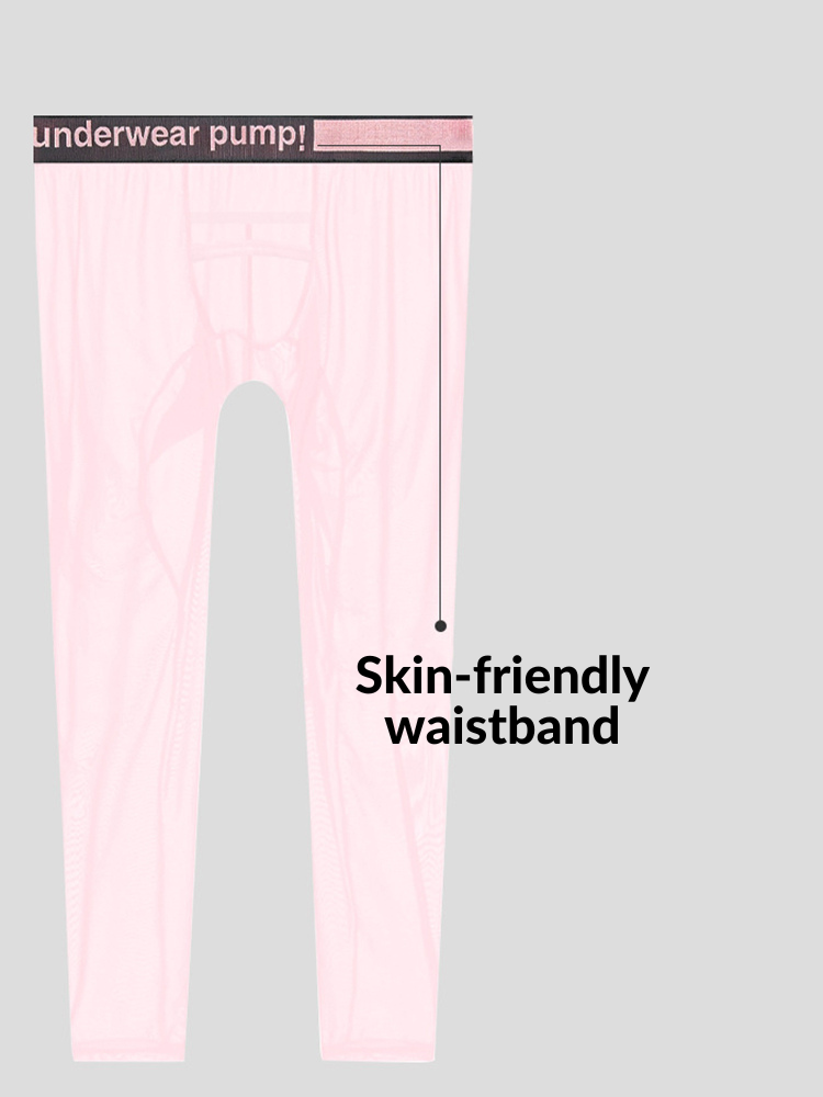 Men's Ice Silk Semi-Transparent Sexy Fitness Pants | dmunderwear detail image 7