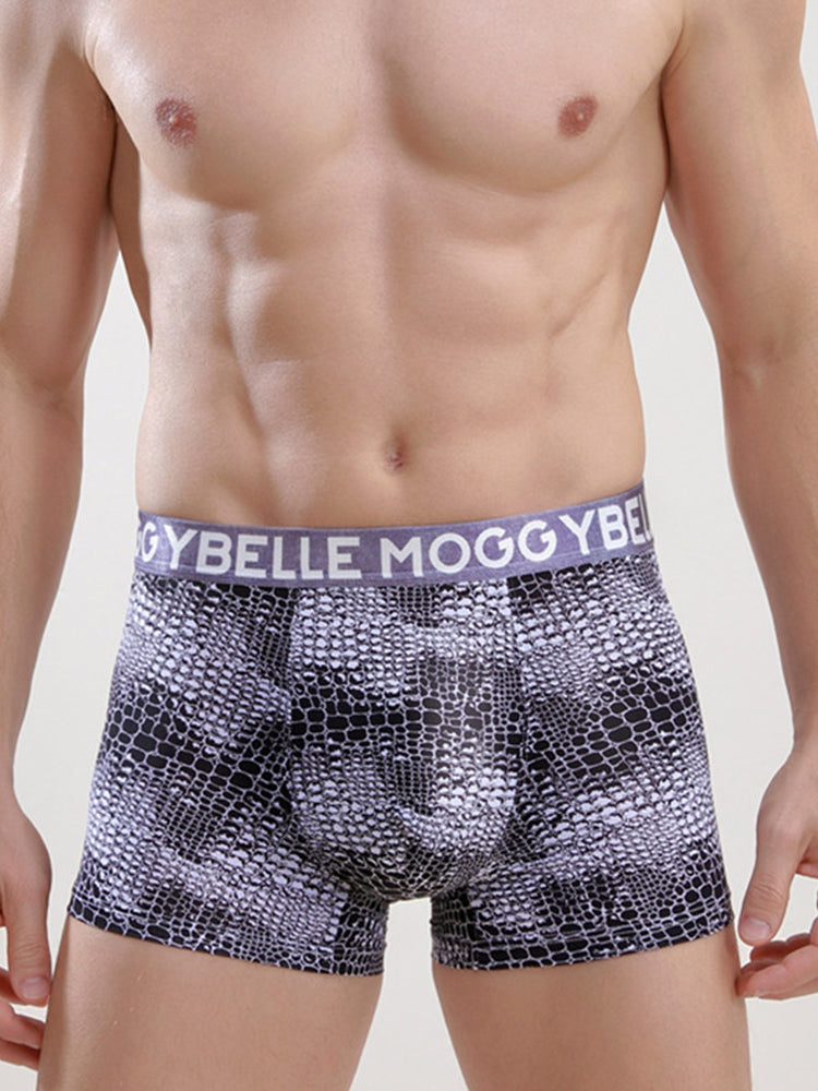 Men's Ice Silk Sexy Breathable Printed Boxers Briefs | dmunderwear detail image 20