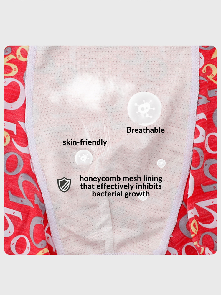 Men's Ice Silk Sexy Breathable Printed Boxers Briefs | dmunderwear detail image 4