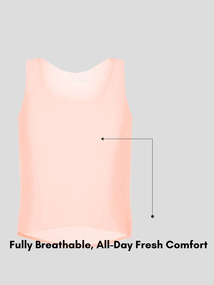 Men's Ice Silk Sporty Cut Quick-Dry Lightweight Cooling Activewear Tops | dmunderwear detail image 4