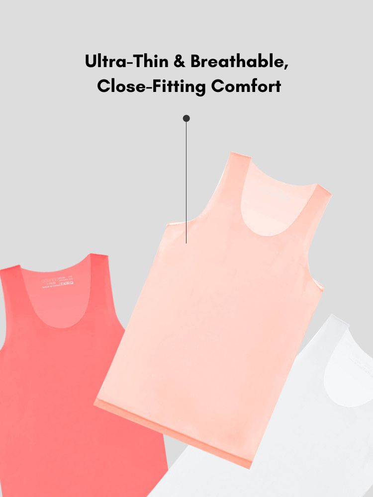 Men's Ice Silk Sporty Cut Quick-Dry Lightweight Cooling Activewear Tops | dmunderwear detail image 5