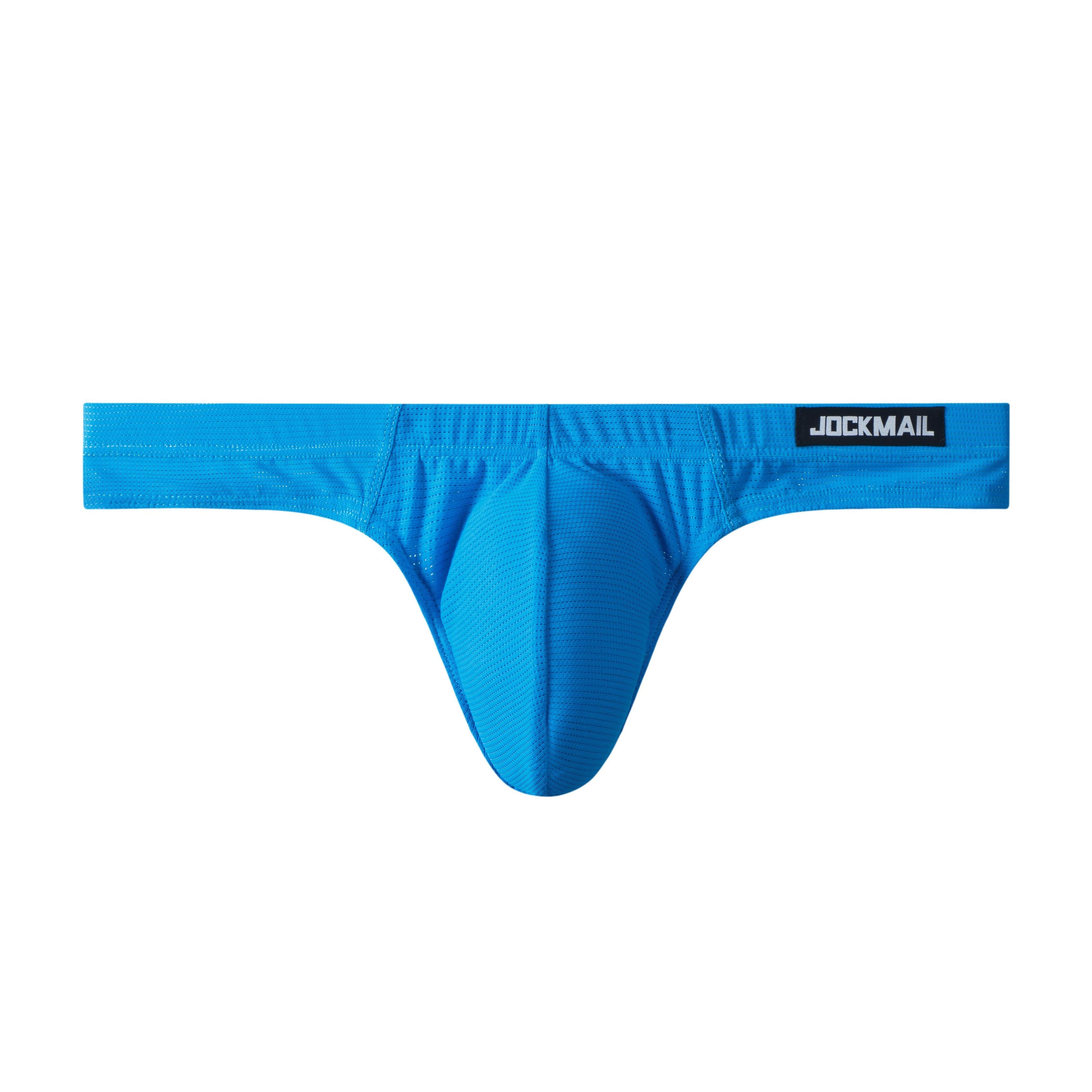 Men's Jockmail JM296 - Monochromatic Mesh Thong | dmunderwear detail image 10