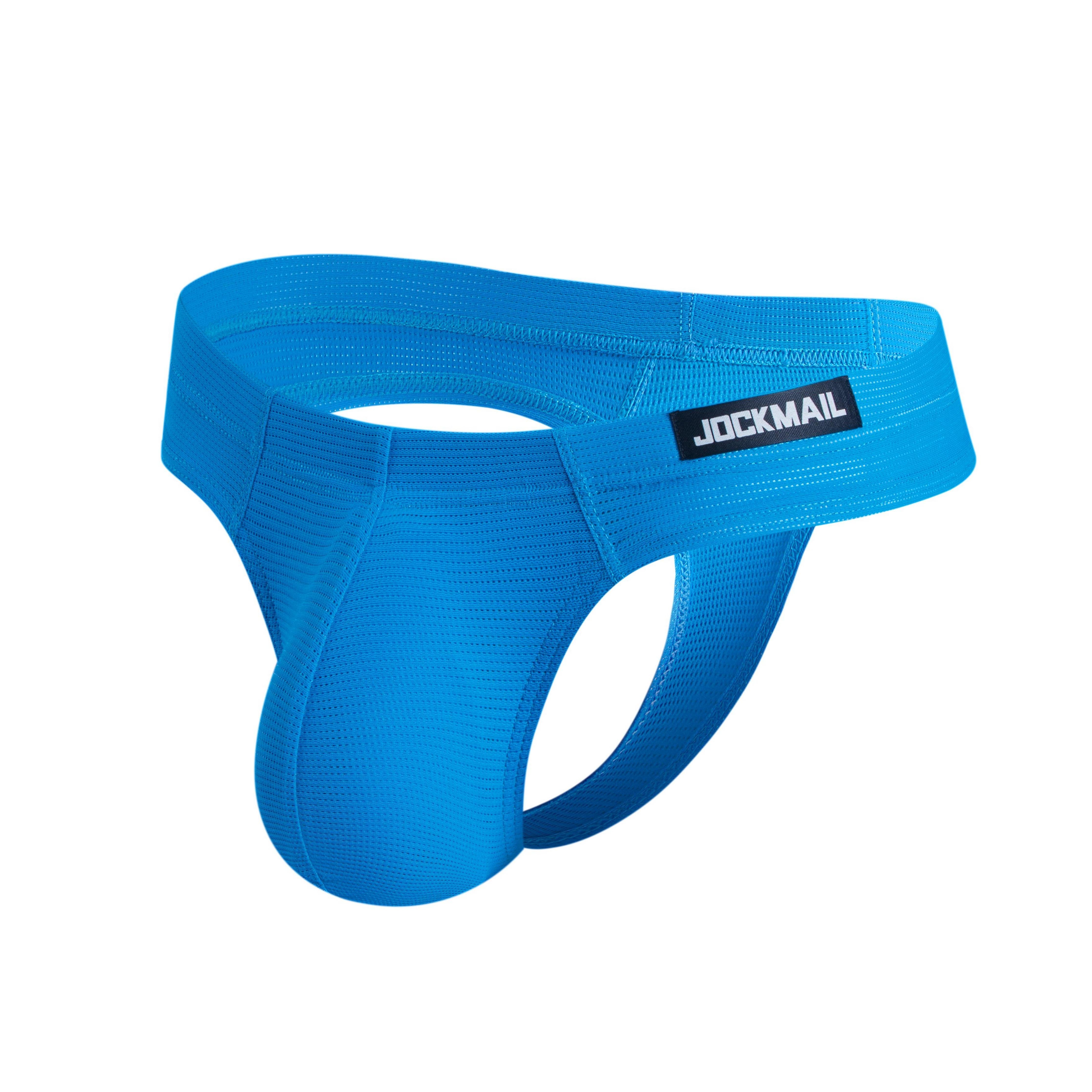 Men's Jockmail JM296 - Monochromatic Mesh Thong | dmunderwear detail image 13