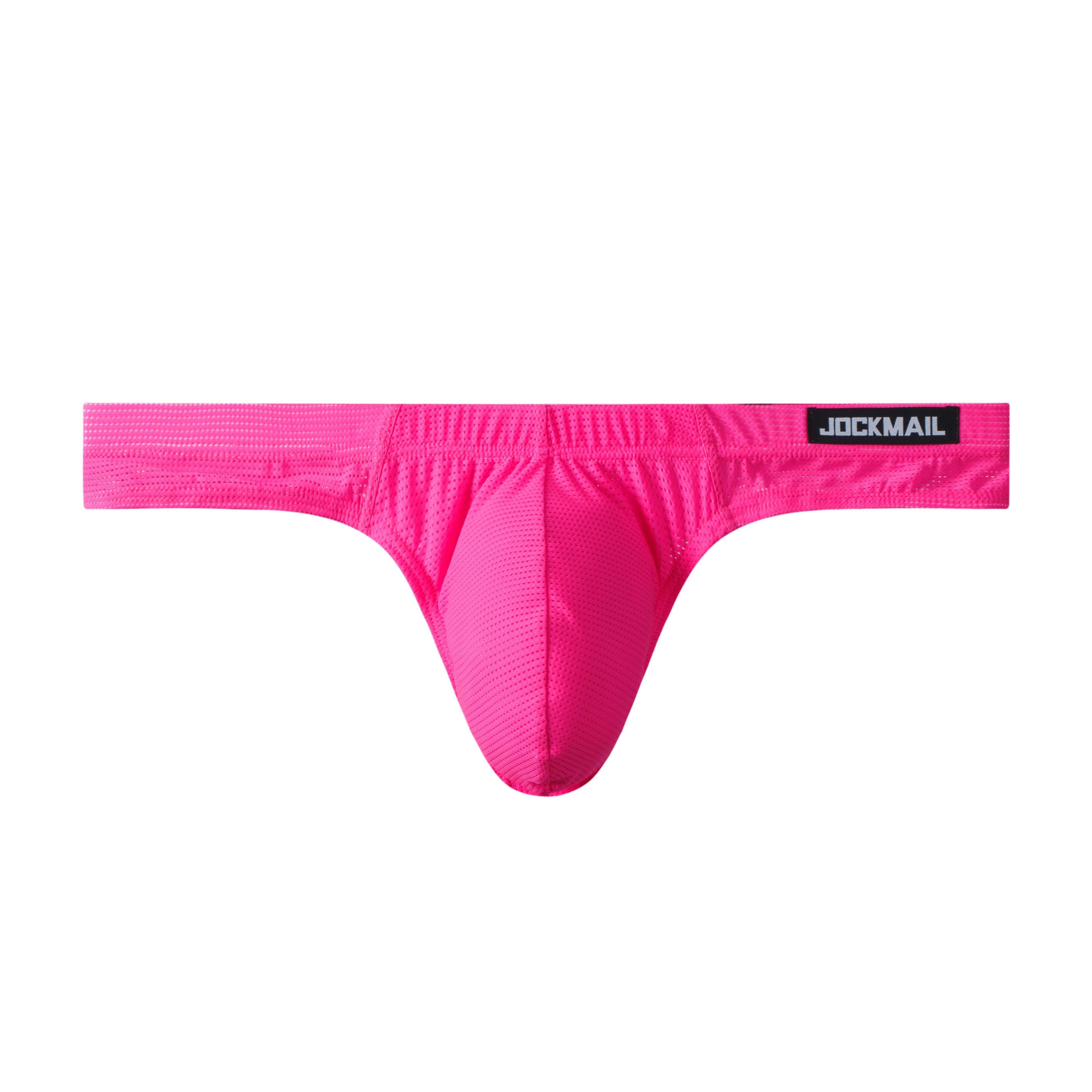 Men's Jockmail JM296 - Monochromatic Mesh Thong | dmunderwear detail image 14