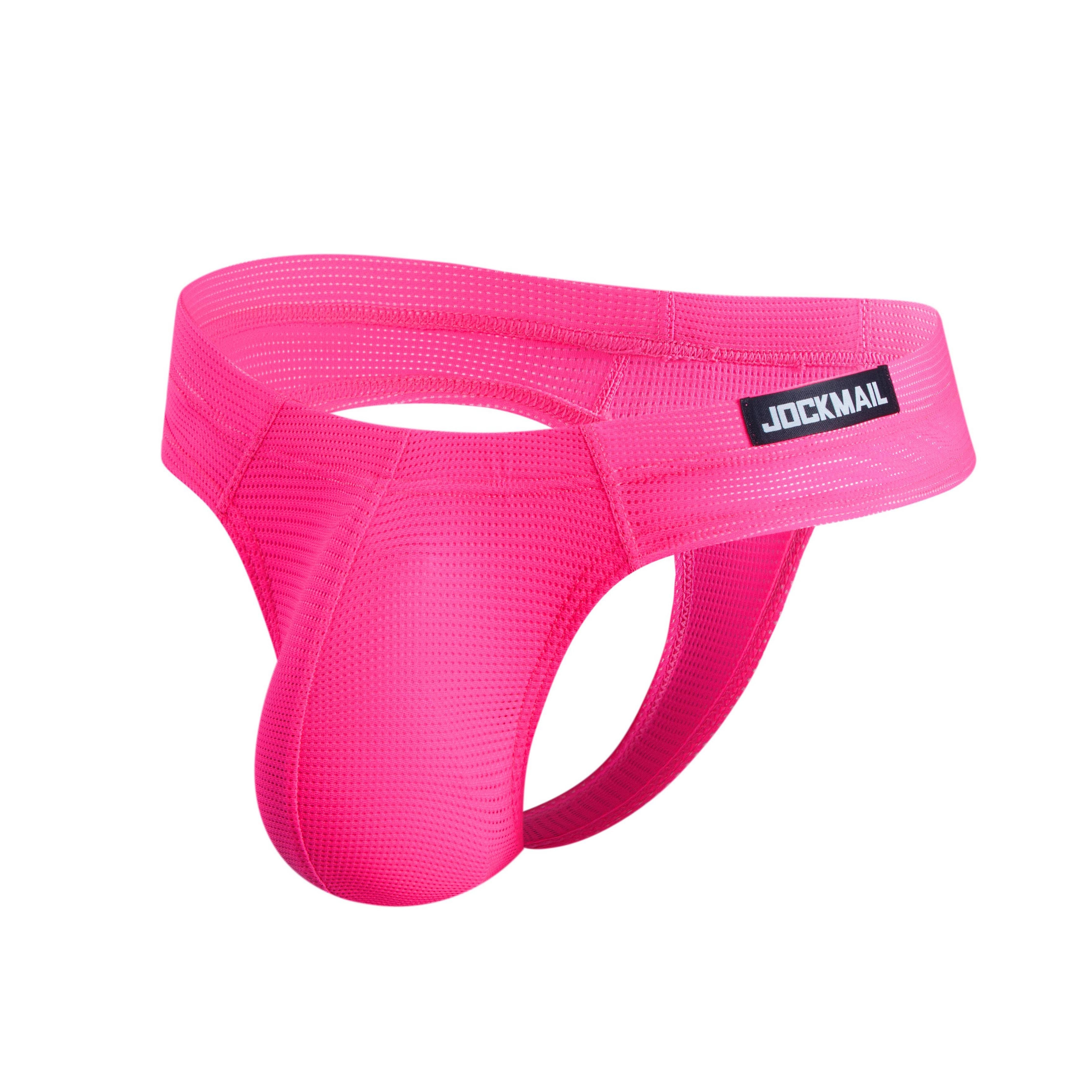 Men's Jockmail JM296 - Monochromatic Mesh Thong | dmunderwear detail image 20