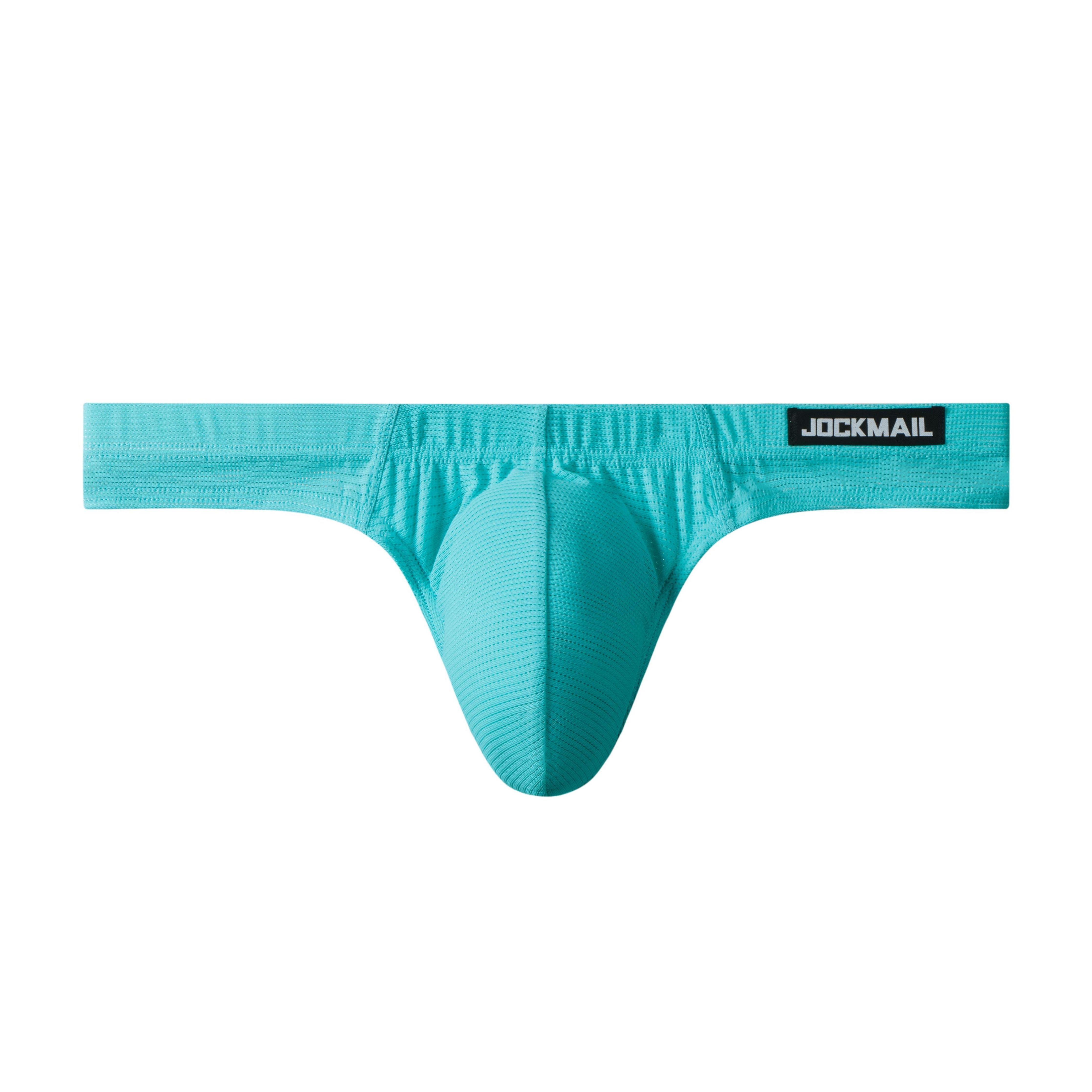 Men's Jockmail JM296 - Monochromatic Mesh Thong | dmunderwear detail image 6