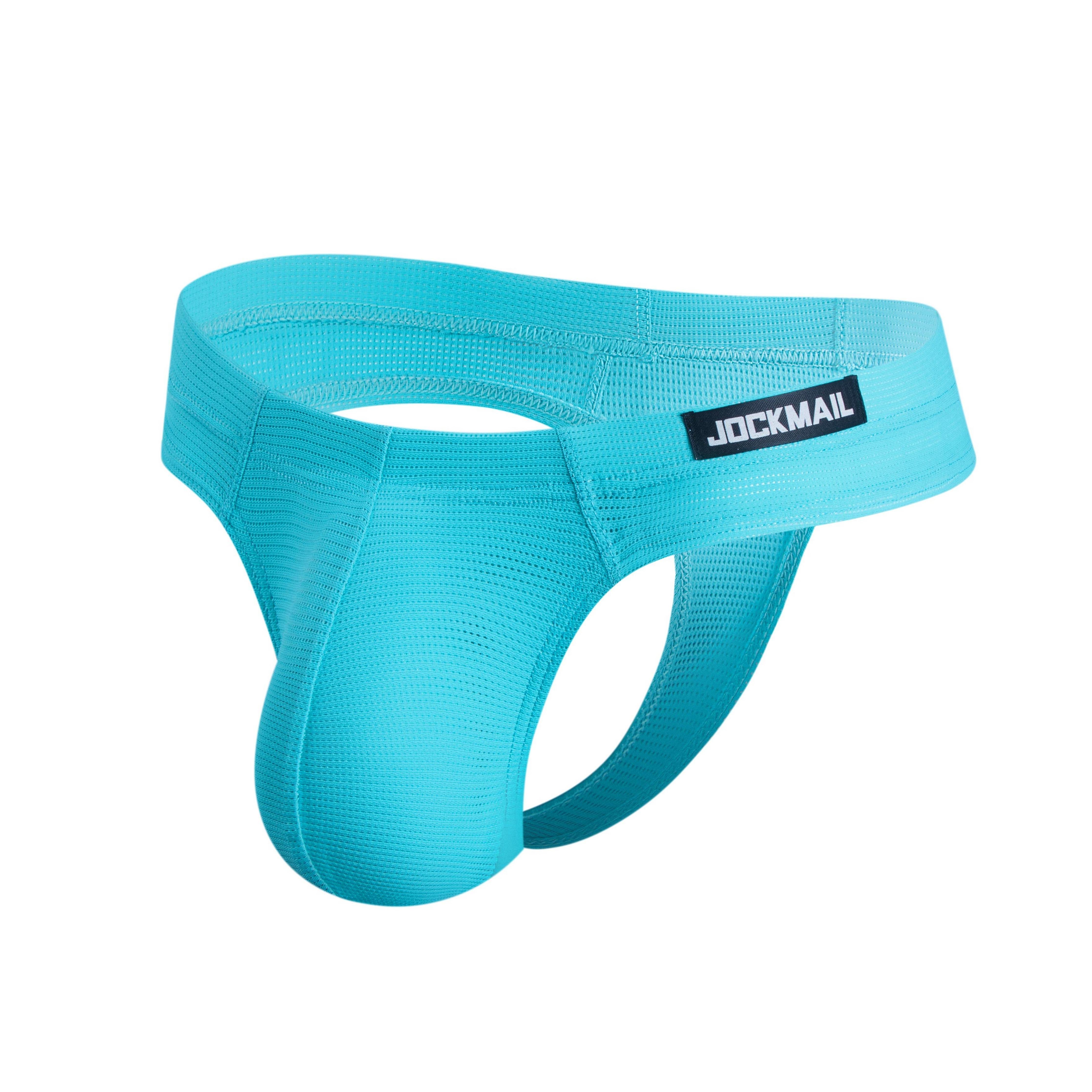 Men's Jockmail JM296 - Monochromatic Mesh Thong | dmunderwear detail image 8