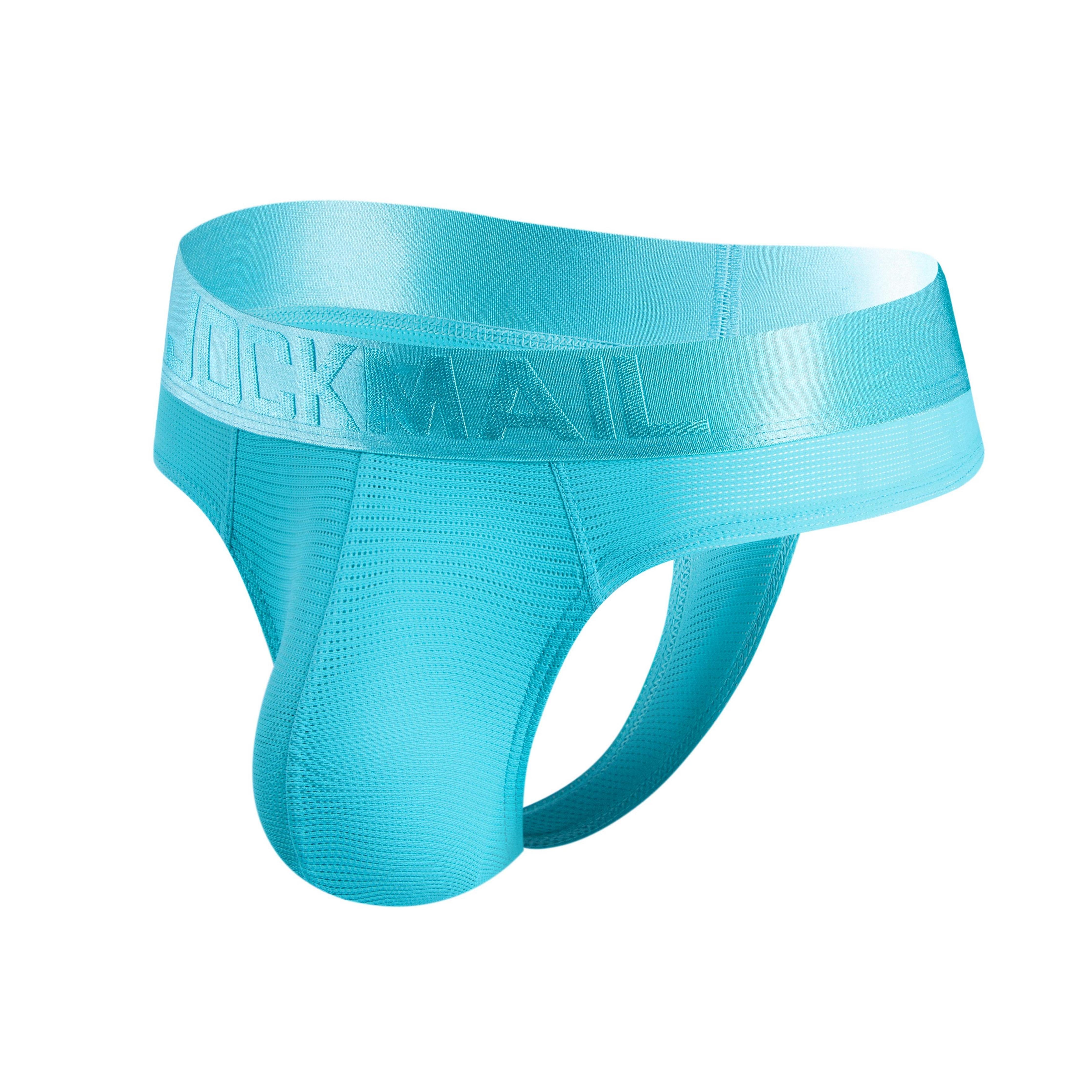 Men's Jockmail JM297 - Monochromatic Mesh Thong | dmunderwear detail image 2