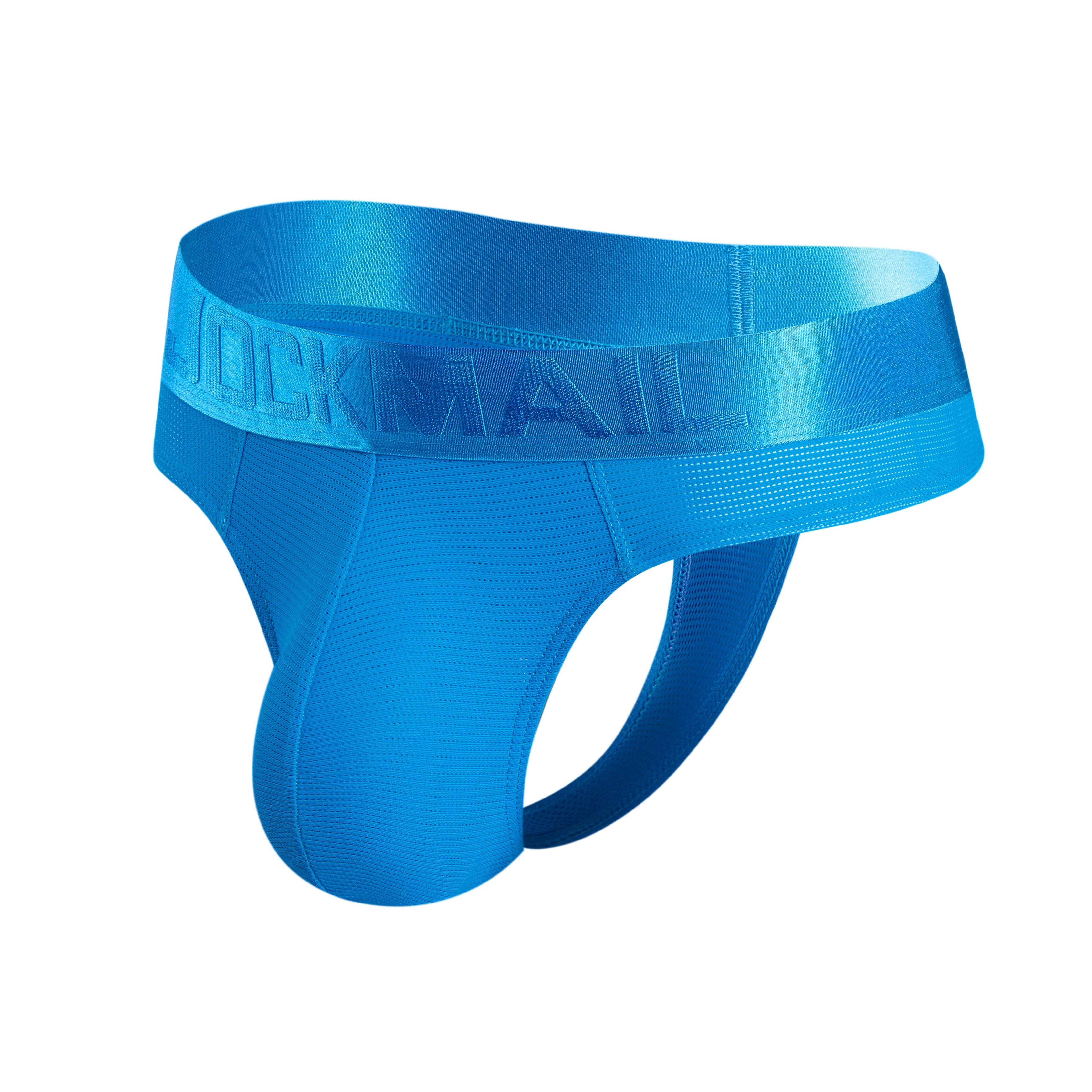 Men's Jockmail JM297 - Monochromatic Mesh Thong | dmunderwear detail image 3